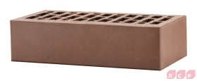 Кирпич лицевой пустотелый тёмно-коричневый 1NF гладкий