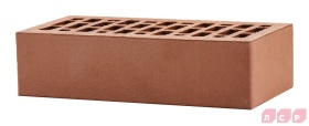 Кирпич лицевой пустотелый коричневый 1NF гладкий