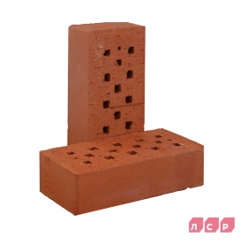 Кирпич рядовой полнотелый с технологическими пустотами до13% 1NF
