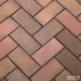 Клинкер тротуарный темно-красный флэшинг "Абердин" 0,51NF