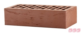 Кирпич лицевой пустотелый коричневый 1NF рустик