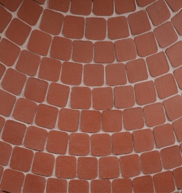 Брусчатка тёмно-красная "Эдинбург" квадро R (под распил) клинкер тротуарный