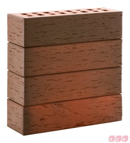 Клинкер фасадный красный флэш "Ноттингем" 0,71NF береста