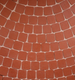 Брусчатка красная "Лондон" квадро R (под распил) клинкер тротуарный