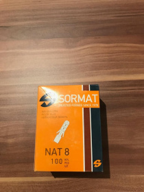 Дюбель нейлоновый NAT 8 SORMAT (100шт)