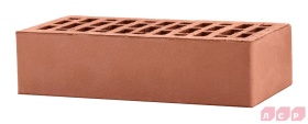 Кирпич лицевой пустотелый тёмно-красный 1NF гладкий