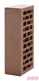 Кирпич лицевой пустотелый тёмно-коричневый 1NF гладкий