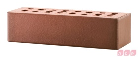 Клинкер фасадный красный флэш "Ноттингем" 0,71NF гладкий