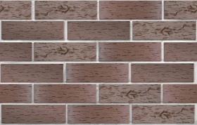 Клинкер фасадный темно-терракотовый флэш "Брюгге" 0,71NF береста