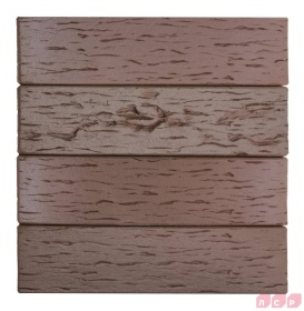 Клинкер фасадный темно-терракотовый флэш "Брюгге" 0,71NF береста