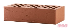 Кирпич лицевой пустотелый тёмно-красный 1NF рустик