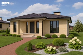 Кирпич лицевой бежевый 1NF гладкий МСК