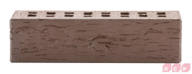 Клинкер фасадный темно-терракотовый флэш "Брюгге" 0,71NF береста
