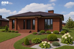 Кирпич лицевой пустотелый тёмно-красный 1NF гладкий