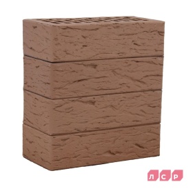 Кирпич лицевой светло-коричневый 1NF рустик