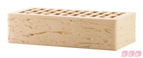 Кирпич лицевой пустотелый бежевый 1NF рустик