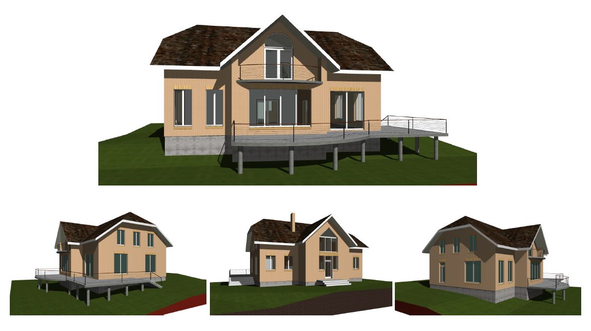 Проект двухэтажного дома в западно-европейском стиле 412 м²