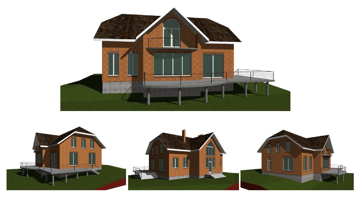 Проект двухэтажного дома в западно-европейском стиле 412 м²