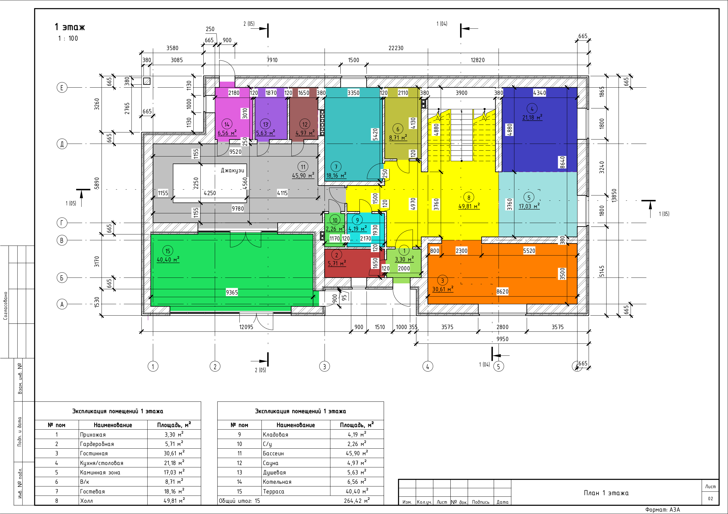 Дом из камня с бассейном и гаражом 415,2 м² (дер. Санино)